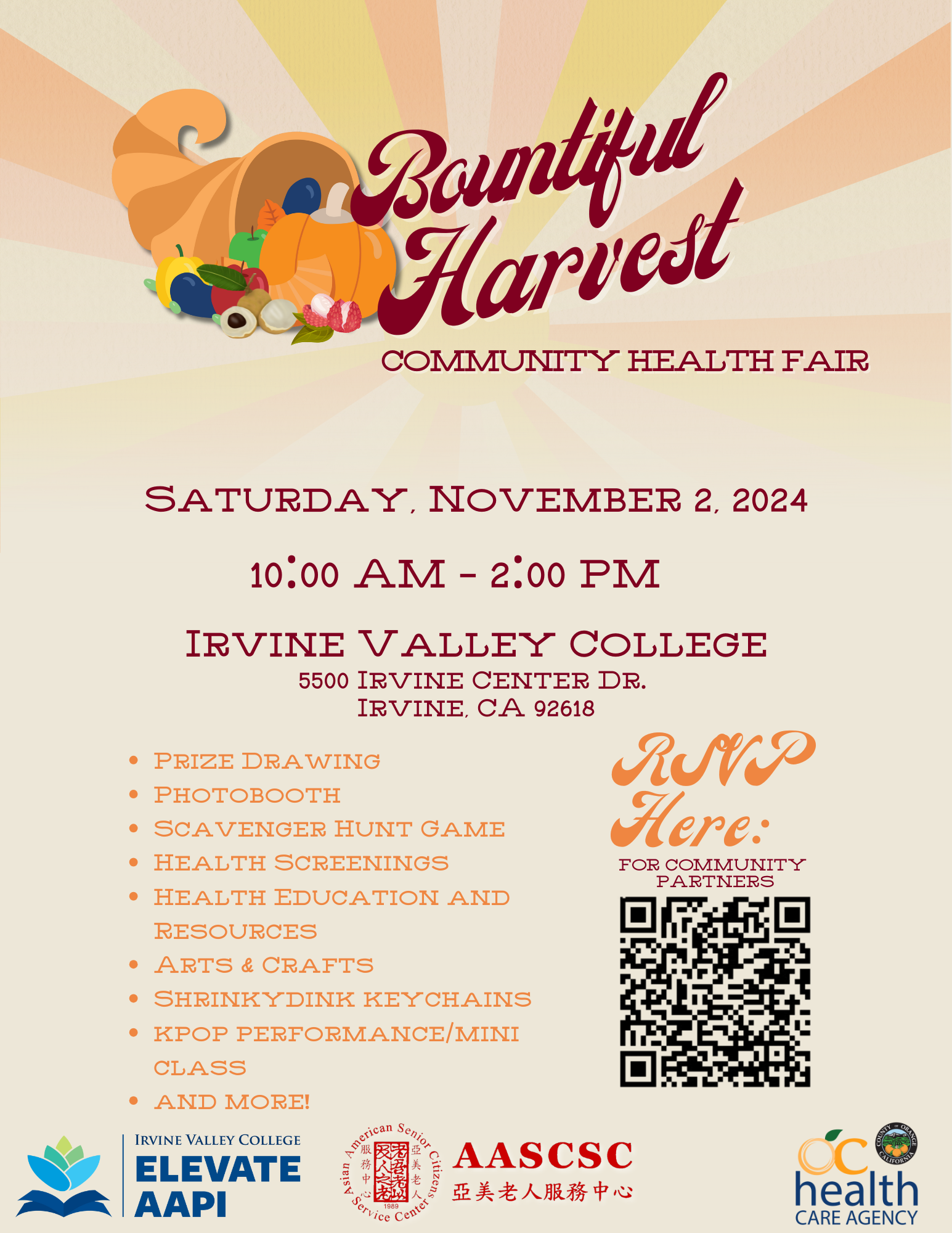 bountiful harvest 2024 community health fair flyer